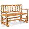 Natural Wooden Outdoor Glider Bench Rocking Loveseat Ideal for 2 Person